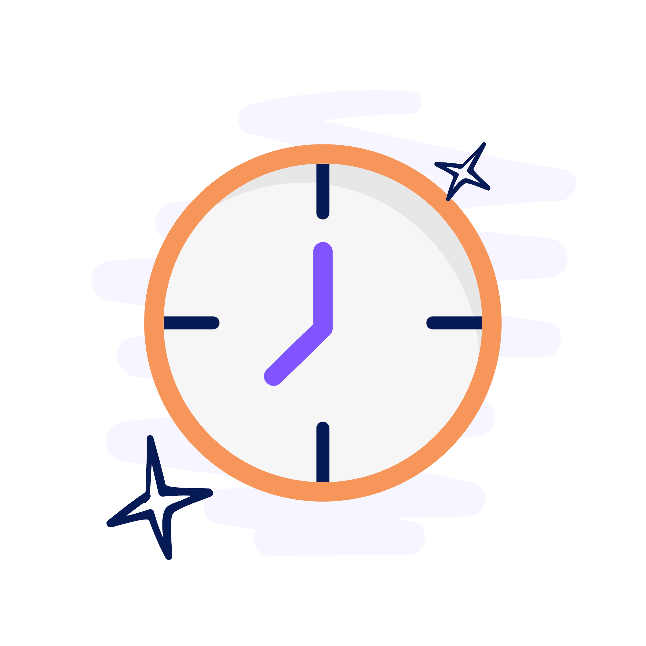 Wall clock symbol displaying 7 o'clock